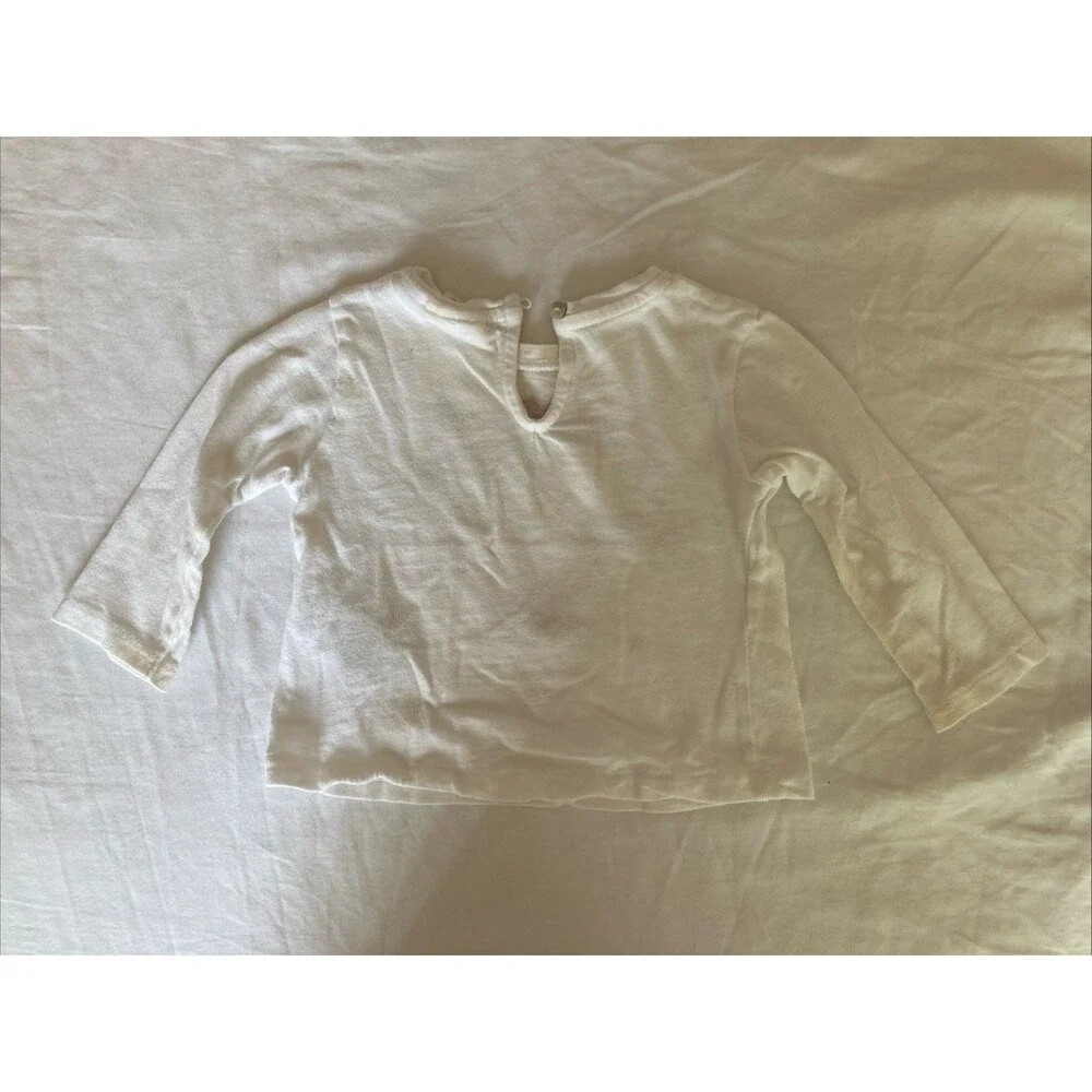 6-9 Months Zara baby girl clothes - one piece long sleeve shirt | person theme